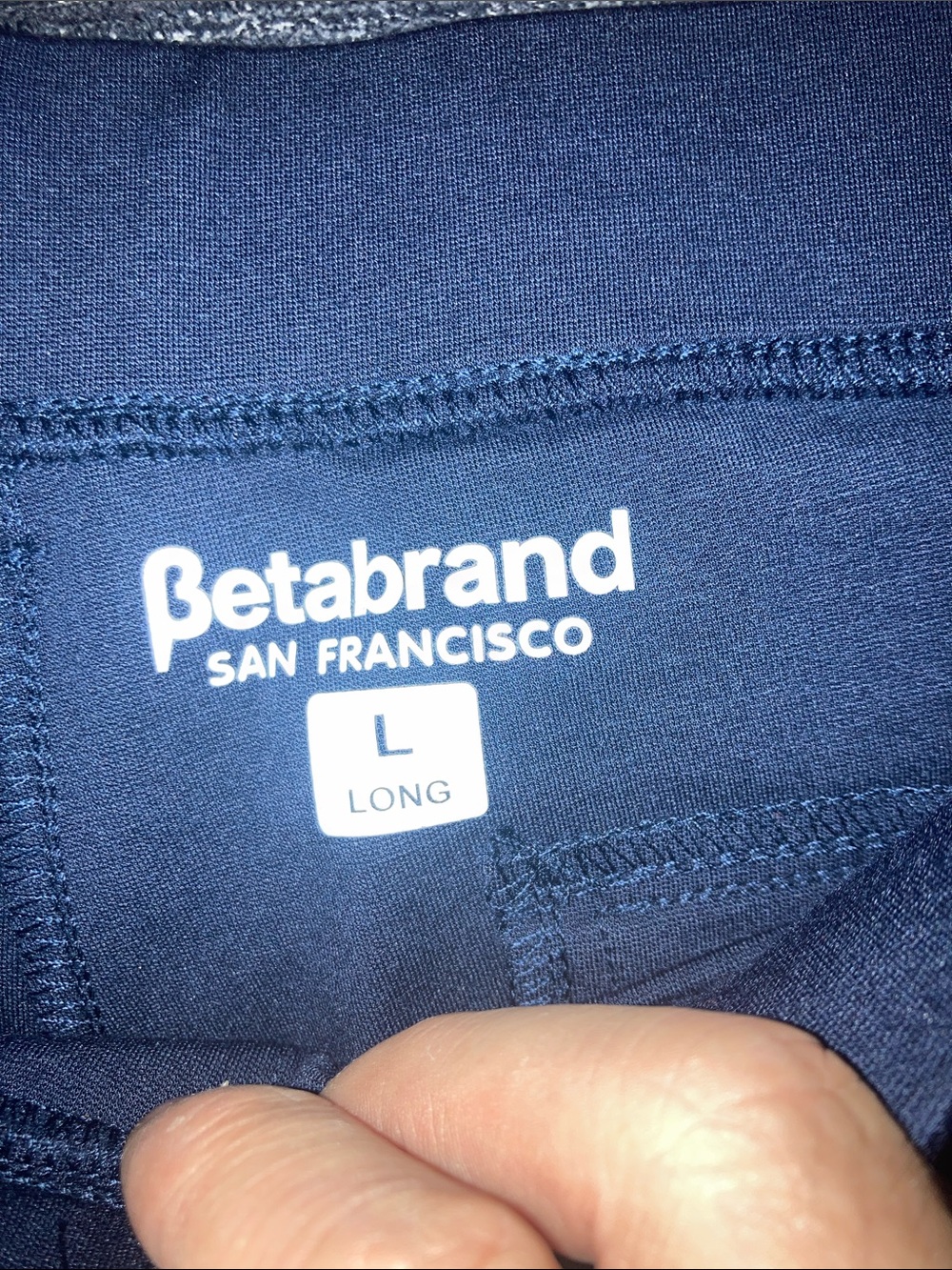 Betabrand Navy Stretch Long Leggings - Large - Picture 2 of 5